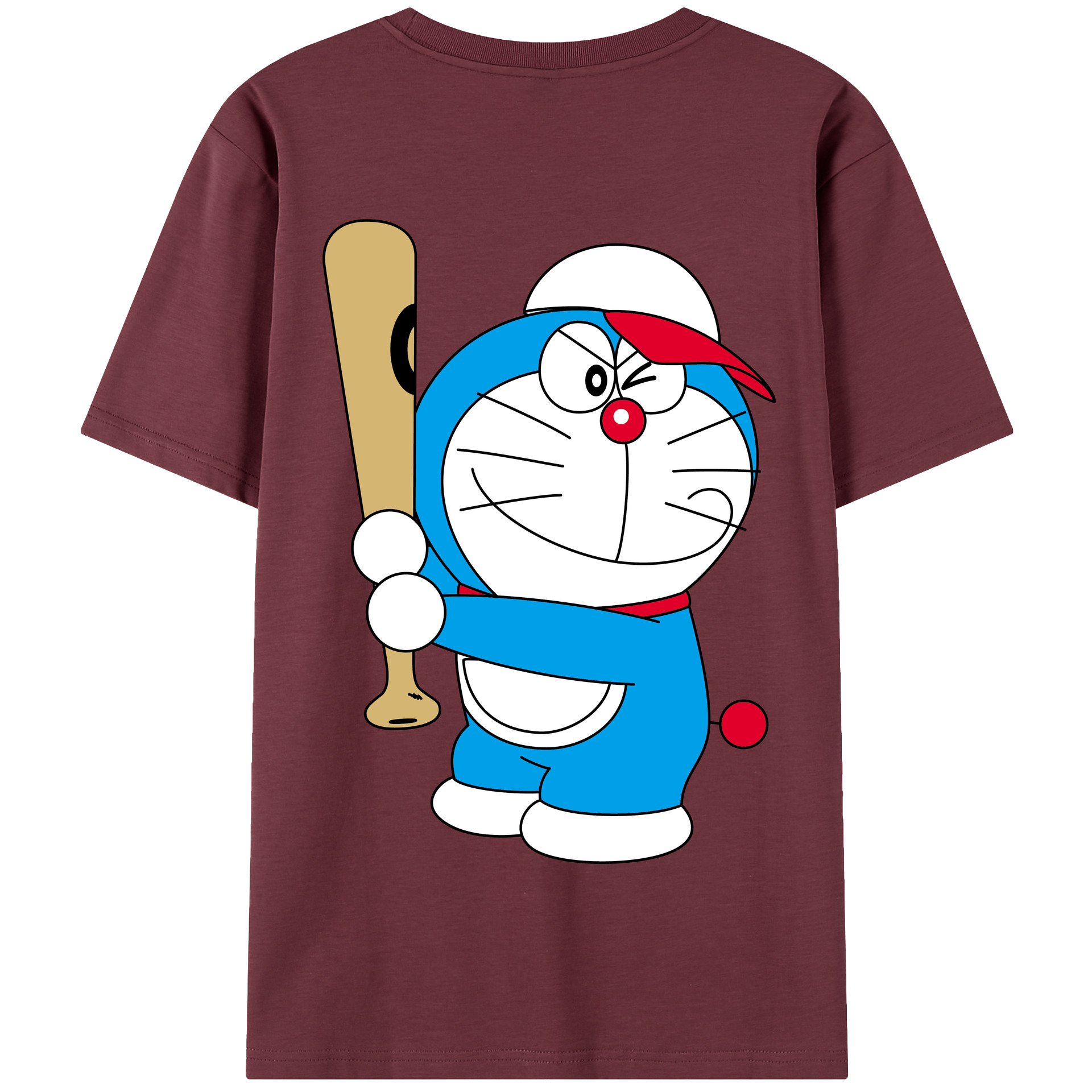 （画像用） ドラえもん Doraemon 綿100％半袖Tシャツ（背面プリント）
